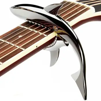 Shark Oblikovan Kitara Capo Cinkove Zlitine Univerzalno Hitro Spremembo Električni Guitarra Akustične Kitare Dodatki Objemka Klasičnih Musi D0I2