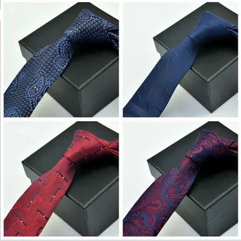 SHENNAIWEI 6 cm moških kravato jacquardske Prugasta kravatni darila