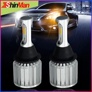 ShinMan 2X Whte+Amber LED DRL Dnevno svetlobo AVTO LED Dnevnih Luči Spredaj Vključite opozorilne luči Za Mazda atenza 2002-2017