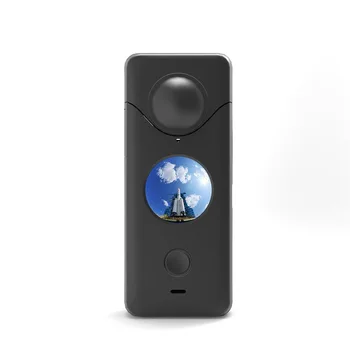Silikonsko Ohišje Objektiv Zaščitni Pokrov, Črna Rdeča Modra Prah kritje Za Insta360 eno X2 Panoramske Kamere Pribor