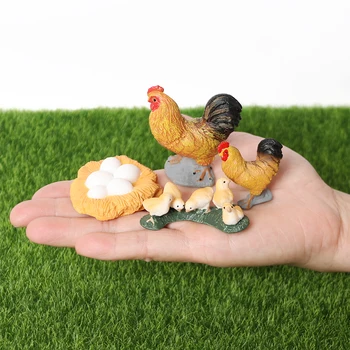 Simulacija Kmetiji Ciklus Rasti Živali Figurice Rumena Petelin Življenjskega Cikla Plastične Figurice Živali za Zbiranje Izobraževalne igrače