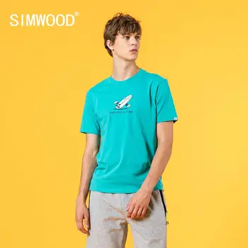 SIMWOOD 2020 Poletje nove t-shirt moški smešno tiskanja vrhovi plus velikost bombaž tanke dihanje tees visoke kakovosti tshirt SJ170712