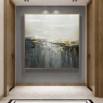 Siva Akrilnega Slikarstva Sodobne Velike Povzetek Velika Olje Umetniške Akcije Abstraktno Slikarstvo Stensko Slikarstvo Slike Za Dom Design