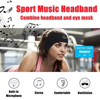 Slušalke Masko Spanja 5.0 bluetooth Šport Glavo Mehke Slušalke Šport Glavo pasu za Spanje, Pokrivala Slušalke Za Listenting Glasbe