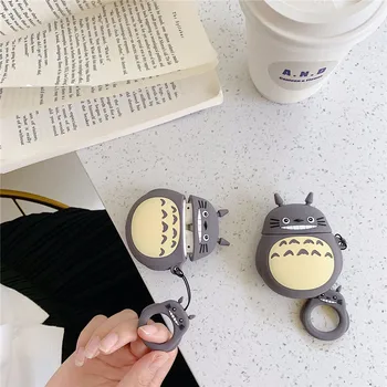 Slušalke Primeru Kritje za Airpods Srčkan Risanka Silikonski Mehka Zaščitna Primeru Coque Anime Moj Sosed Totoro Slušalke Pribor