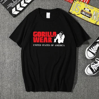Smešno tee srčkan gorilla nositi majice s kratkimi rokavi moški men priložnostne kratkimi bombaž vrhovi kul tshirt poletje jersey kopalke majice