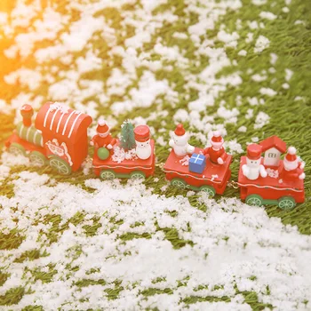 Snežak Santa Claus Leseni Vlak Božično Darilo Božič Večerja Dekor Dom Tabela Stranke Novoletni Okraski Okraski, Blago 62271