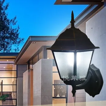 Sodobna nepremočljiva prostem rov gor steno svetlobe E27 aluminija in stekla, luči Za Villa koridorjev svetilka exterieur