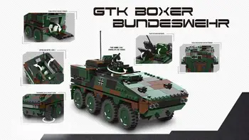 Sodobne vojaške 1:30 obsega Boksar oklepna vozila batisbricks gradnik ww2 vojske številke opeke igrače za zbiranje daril