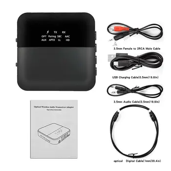 SONRU Bluetooth 5.0 Zvočna kartica Bluetooth Oddajnik Sprejemnik za TV Prenosni Stereo Sistem za Brezžični vmesnik