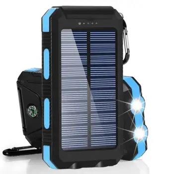 Sončna energija Banke 30000mAh Za Xiaomi Zunanji Polnilnik Mobilnega Telefona Polnjenje Svetilka Nepremočljiva prenosni PowerBank