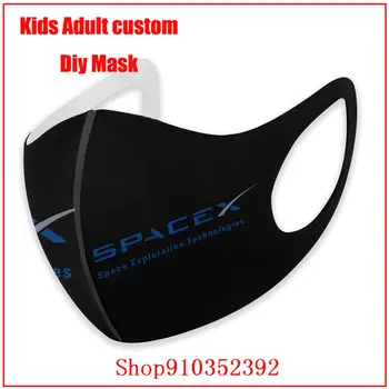 SpaceX Logotip krpo maske zaščitne Ljubek obraz masko moda masko reutilisable enfant Ne za anti-virus Bombaž Obraz, Usta