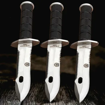 SR Prostem preživetje naravnost nož 440 jekla 58HRC omejeno nož ABS inženiring prostem lovski nož taktično nož (pol zob)