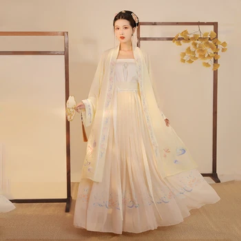 Stari Tradicionalni Kitajski hanfu Obleko Elegantno Folk Princesa Pravljice, Ples Kostum Retro Tang Dinastije bo Ustrezala Cosplay Fazi Obrabe