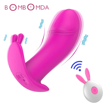 Strap-on brezžični nadzor ženski vibrator, Vibrator hlačke povezan ženskega Klitorisa vibrador massager igrača seksi shop za pare