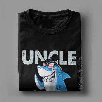 Stric Shark Doo Doo T-Majice Za Moške Stric Shark Očka Shark Darila Osnovne Tees Posadke Vratu In Bombaž Oblačila Plus Velikost Majice
