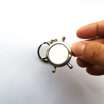 Sublimacija prazno kompas ključnih verige srce prenos tiskanje prazno key ring diy po meri potrošni material 15pieces/veliko