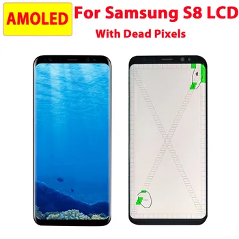 Super AMOLE LCD zaslon Za Samsung Galaxy S8 G950 G950F G950FD LCD-Zaslon, Zaslon na Dotik, Računalnike Nimajo Mrtvih Pikslov ni Okvir Enotnega Prodaje
