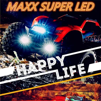 Super LED Spredaj z Držalom Žarnice Žarometov & Zadaj Luč za 1/10 TRAXXAS MAXX Pošast Tovornjak