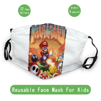 Super Mario Doom Otrok Večkratno Uporabo Masko Proti Prahu Masko Za Zaščito Masko Respirator Usta Žarilna