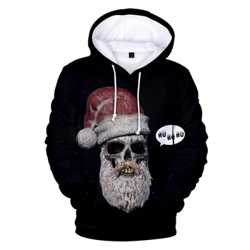 Svojevrstno Lobanja Božič Hoodies Moški/Ženske 3D Sweatshirts Fantje/Dekleta Božič Mens Hooded Šport Hoody Pomlad/Zimski Plašči