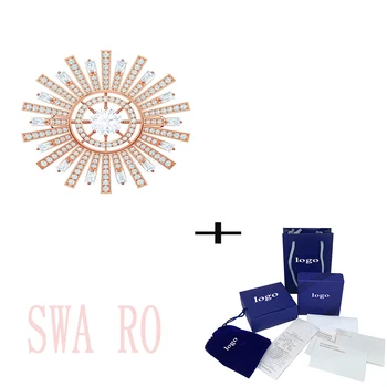 SWA 2020 Modi Nove Svetle Broška Z Rose Zlata In Sijoče Bele Centerpiece Predstavlja Sonce Je Elegantno darilo