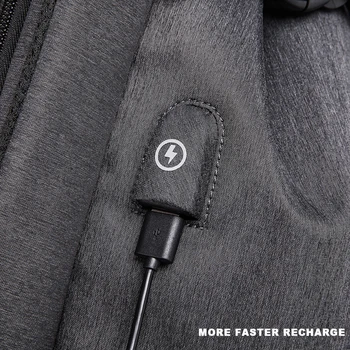 Tangcool Modni Moški Messenger Bag Moških USB Polnjenje Design Človek Prsih Pack Bag Anti Theft Ramenski Crossbody vrečke za Najstniške