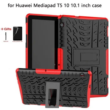 Težka 2 in1 Hibridni Robustno Ohišje Za Huawei MediaPad T5 AGS2-W09/L09/L03/W19 10.1 palčni kritje za huawei T5 10 primeru+FILM+PEN
