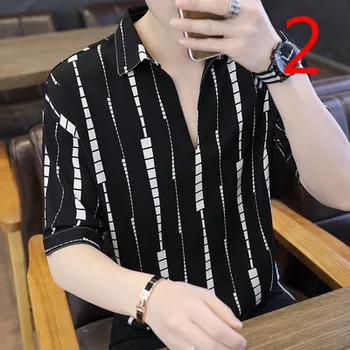 Tide blagovne znamke kratek sleeved majica s kratkimi rokavi moški 2019 poletje novo korejska različica divjega ledu svile pol-sleeved majica