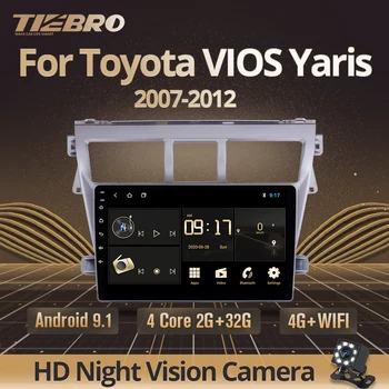 TIEBRO IPS 2DIN Android 9.0 avtoradia Za Toyota Vios Yaris 2007-2012 Automotivo GPS Navigacija Multimedia Stereo 4G DVD Predvajalnik