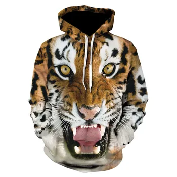 Tiger 3D Tiskanih Hoodies Moški Ženske Hooded zgornji del Trenirke moški oblačila 2020 Harajuku Puloverju Jopiči Kakovost blagovne Znamke Outwear Trenirko