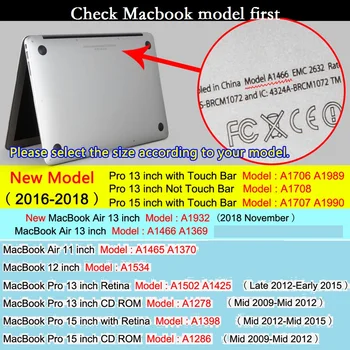 Tiskani Brian Coque za MacBook Pro 13 Pro 15 Dotik Bar A1989 A1990 Laptop Primeru Trdi PVC za Mac book Air Pro Retina 11 12 13 15