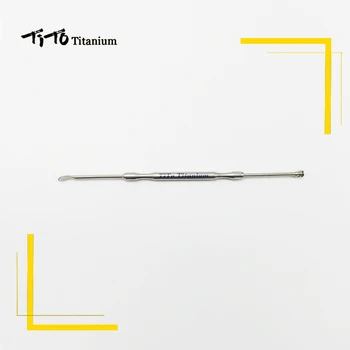 TiTo titana, dvojno-end uho čiščenje orodja titana kopati ušesno maslo, žlico fino poliranje.Nikoli ne rja ne korozijo 120 mm