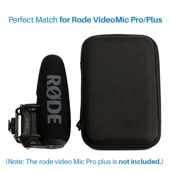 Top Deals Ulanzi Mikrofon Dodatno Zaščito Shranjevanje Primera Polje za Rode VideoMic Pro Plus Na - Kamera Mikrofon Trdi Potovanja