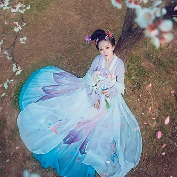 Tradicionalna Kitajska Oblačila Za Ženske, Elegantna Vila Princesa Hanfu Vezenje Orientalski Tang Obleke Stari Fotografiji Obleko