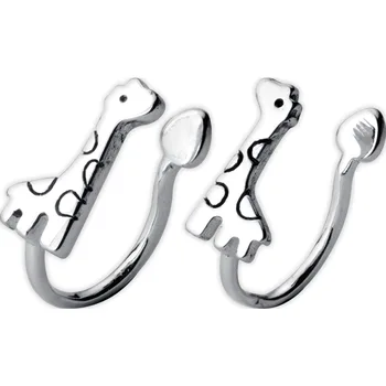 Trusta Resnično 925 Sterling Silver Fashion Žirafa Uho Hlačnice Posnetek na Uhane Za Teen Girl Ne Piercing Earing Nakit DS2321