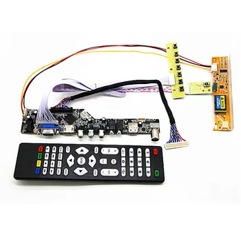 TV+HDMI+VGA+AV+USB+AUDIO TV controlador LCD kit 17