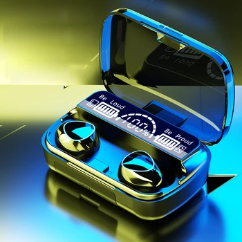TWS Bluetooth Slušalke Slušalke za V uho Mini BlueTooth Slušalke Dotik Šport Nepremočljiva 5.1 Slušalke bluetooth Brezžične Slušalke M10