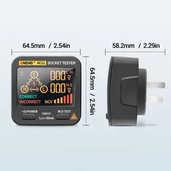 Uhajanje Zaščite Ne Breaker Finder LCD-Zaslon Fazi Meter Vtičnico Tester Samodejno Zaustavitev Steno Vtič Mini Prenosni