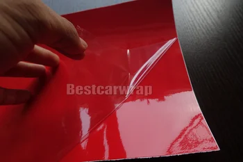 Ultra Sijajni Rdeče Vinil zaviti s 3 Plasti Visokega Sijaja rdeče Svetleče Car Wrap Film Grafike z zrakom Brezplačno Velikost:1.52*20M/Roll