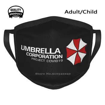 Unbrella Corporation - 2020 Projekt Mehko Toplo Usta Maske, Umbrella Corporation, Dežnik Dežnik T Apokalipsa Zombijev