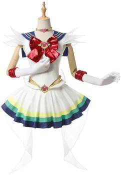 Unisex Anime Cos Sailor Moon Usagi Tsukino Cosplay Kostume Enotna Obleka Komplet