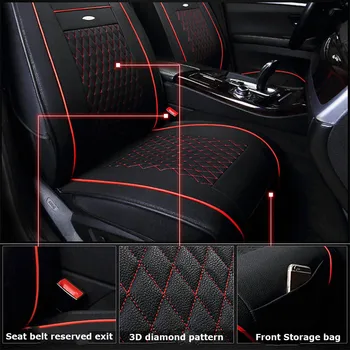 Univerzalni Usnje 5 Set Sedežnih prevlek za Avtomobile Notranje zadeve Sit Zaščitnik Pribor za Volkswagon VW Jetta 2019