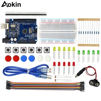 UNO R3 Starter Kit MINI Breadboard LED Skakalec Žice gumb za Arduino Diy RC Igrača Kit Electroincs učenje odbor kit