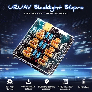 URUAV Blacklight B6pro 60A XT60 XT30 Vtič 2-6S Lipo Baterijo, Polnilnik Odbor za IMAX B6 ISDT V6 HOTA D6 Pro P6 DIY Dodatki