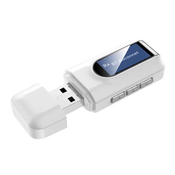 USB Stereo Glasbeni Brezžični vmesnik LCD Zaslon, USB, Bluetooth 5.0 Ključ 2 v 1 Wireless Audio Oddajnik Sprejemnik