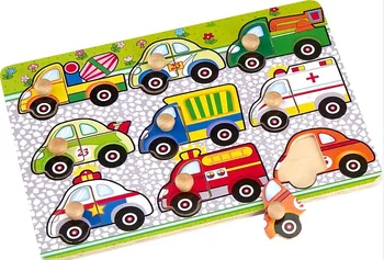 Ustvarjalno Izobraževalne Lesene Igrače za Predšolsko Komunikacijska Orodja Tovornjak Taxi Odbor DIY 1 do 3 Let Otrok, 30 * 20 cm Velikost