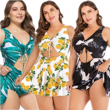 Velika 5XL ženske enodelne tiskanja veliki poletni kopalke, kopalke plaža obleko velike 3XL kopalke, kopalke enodelne poletje slog