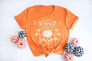Vesel Bučna Spice Sezone Majica Halloween buče grafični smešno slogan ženske modna unisex grunge tumblr tee top majica-K009