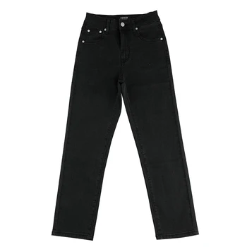 Vgoze Klasične Črne Jeans Hlače Ženske Visok Pas Naravnost Tovora Hlače Oprati Stretch Fant Jeans Femme 2020 Jeseni, Pozimi Nova